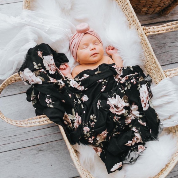 floral swaddle blanket